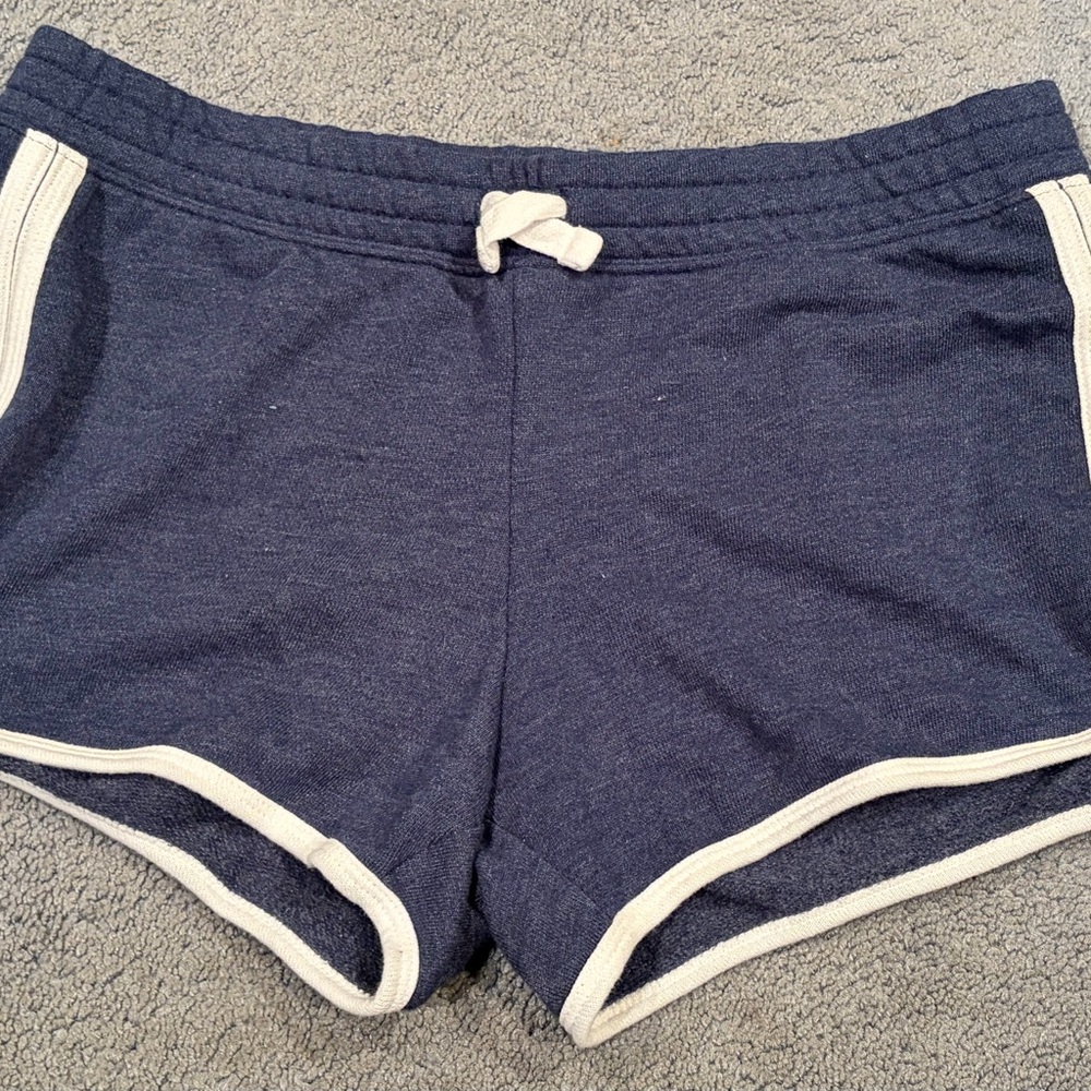 SO Girls Plus 16 Navy Dolphin Shorts‎ Cotton Blend Lounge Athletic Retro Style - Picture 2 of 4